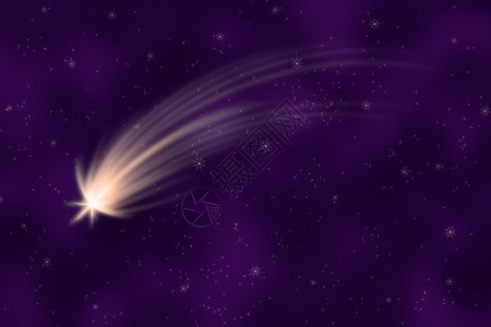 一颗美丽的巨型流星横穿夜空背景图片