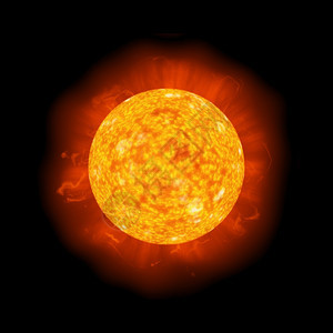 黑色背景的亮大热太阳星背景图片