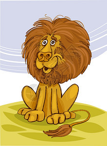 非洲狮子快乐的插图图片