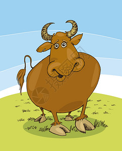 滑稽公牛插图图片
