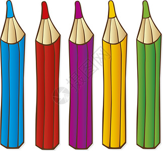 学生做广播体操卡通彩色蜡笔插图背景