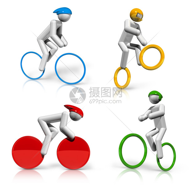 体育标志符号系列59骑自行车bmx山公路轨道图片