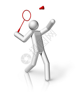 三维羽毛球符号奥林匹克运动系列羽毛球3d符号图片