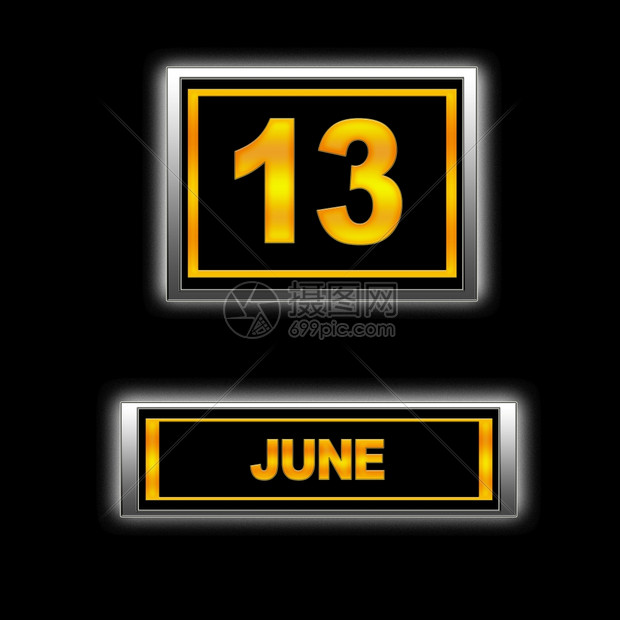 以日历插图june13