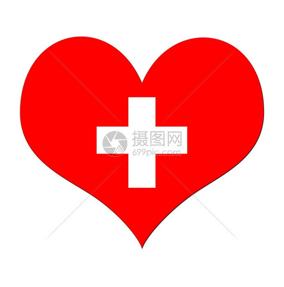 红十字心胸图片