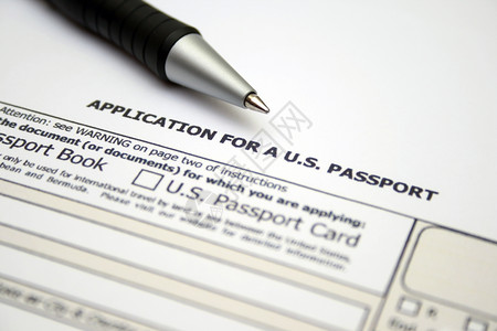 护照申请表美国签证高清图片
