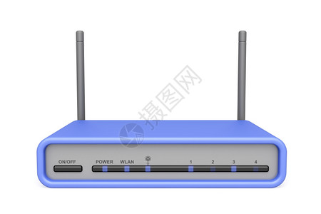 白色背景上的无线路由器图片