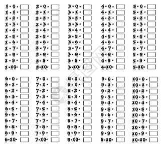 用一个乘法表格的数图解图片