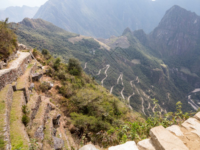 露台山坡边的马丘比楚Machupi图片