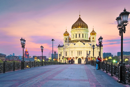 莫斯科救世主基督的圣殿父权桥风景图片