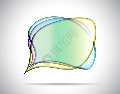 彩色透明的玻璃对话框图片