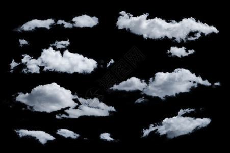 一组孤立的云层近距离元素图片