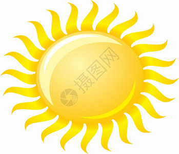 女人线条画白太阳上的矢量说明插画