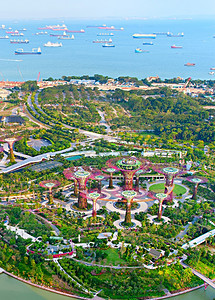 2013年月7日2013年月7日新加坡克里纳波尔什湾对花园的空中观察图片
