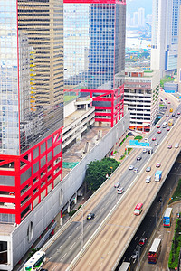 香港高速公路的空中视图图片