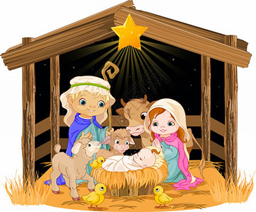 圣诞与神圣的家族一起天场景z图片