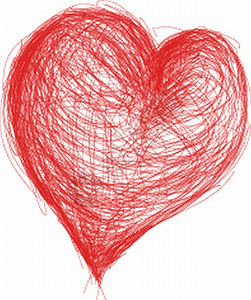 树状铅笔画铅笔画心插画