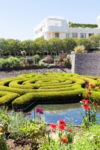 阳光明媚的一天美妙花园迷宫图片