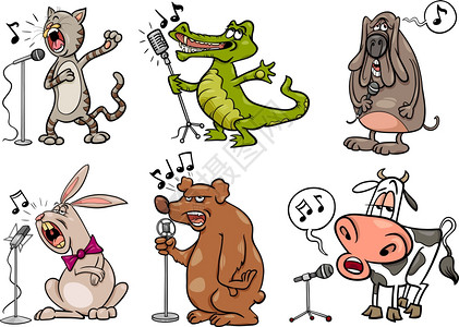 有趣的唱歌的动物图片