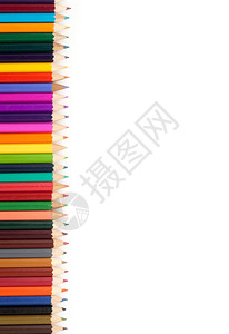 彩色背景彩色铅笔的分类白底阴影背景