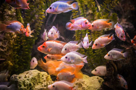 水族馆中美丽的动物鱼图片