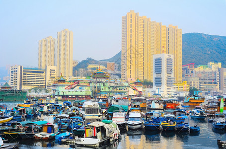 aberdn香港著名的漂浮村落图片