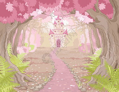 梦幻风景和神奇童话故事公主城堡图片