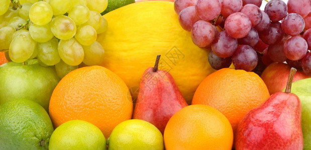 一组成熟水果的背景图片