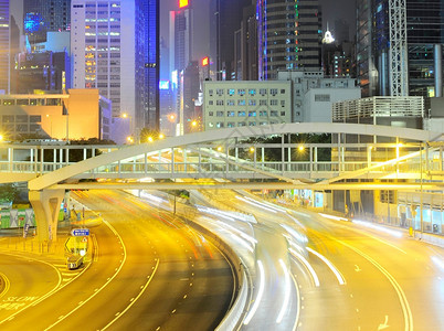 香港公路的夜景图片