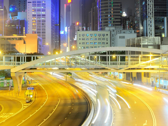 香港公路的夜景图片