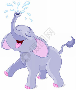 插画  |可爱的大象母亲和小象插画  |可爱的小象女孩坐着插画  |卡通