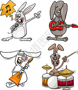 兔子摇滚音乐家图片