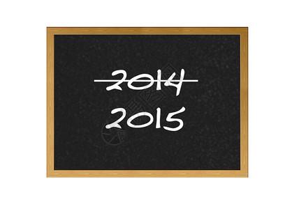 孤立的黑板2014年底在白色背景上图片