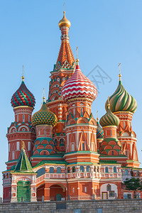 圣巴西尔和在莫斯科红方上的大教堂图片