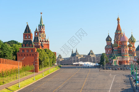 莫斯科红方的美丽景色图片