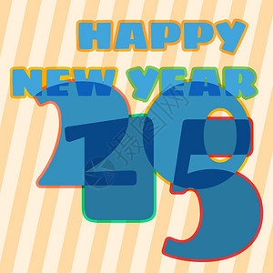 新年卡蓝色软2015符号图片