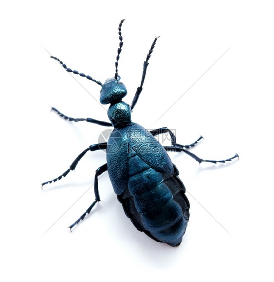 白色背景的甲虫紫黑图片