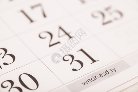 日历星期三图片素材