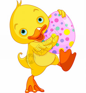 春天的鸭子东鸭子携带蛋的示例插画