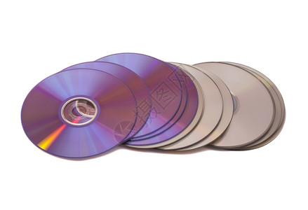数字存储媒体白色背景上cd的romsdv磁盘背景