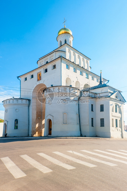 金门164年建于俄罗斯弗拉迪米尔市的古老建筑杰出纪念碑图片