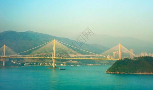 丁九桥是香港一座17米长的有线桥图片