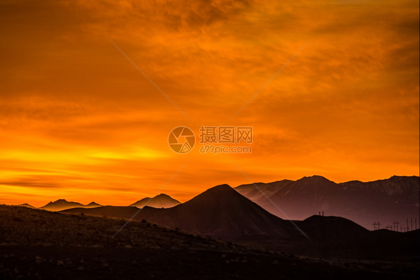 花旗岩山上的日出景观图片