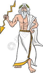 神话希腊宙斯的漫画插图图片