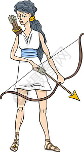 关于神话希腊女阿耳特弥斯的漫画插图图片