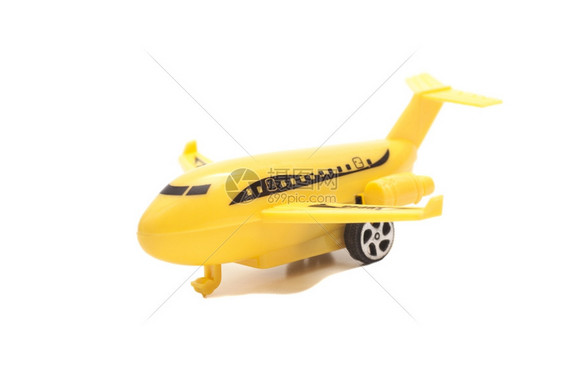 一架黄色的飞机模型图片