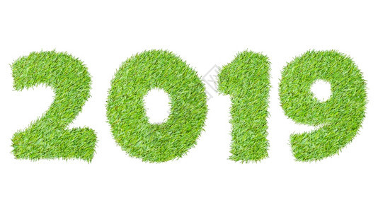 2019年新由绿草创造白隔开可以用作抽象背景图片