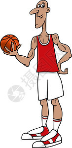 篮球运动员带的漫画插图图片