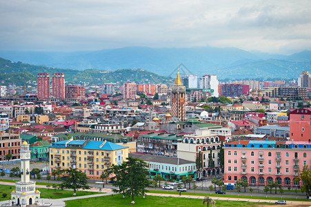 Batumi全景从渡轮上查看Georgia图片