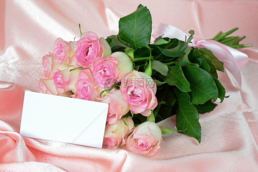 花束粉红玫瑰图片
